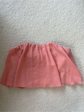 Wilfred Coral Pink Strapless Flounce Skirt